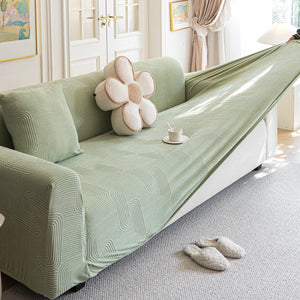 Modern Slipcovers Geometric Textured Stretchable Sofa Cover for Couch with Chaise
