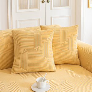 Modern Slipcovers Geometric Textured Stretchable Sofa Cover for Couch with Chaise