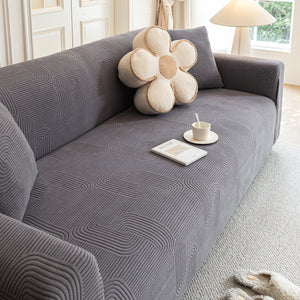 Modern Slipcovers Geometric Textured Stretchable Sofa Cover for Couch with Chaise