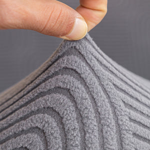 Modern Slipcovers Geometric Textured Stretchable Sofa Cover for Couch with Chaise