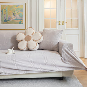 Modern Slipcovers Geometric Textured Stretchable Sofa Cover for Couch with Chaise