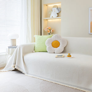 Chenille Large Throw Couch Cover Blanket with Water-Resistant for Futon, Loveseat, and L-Shaped Sofa