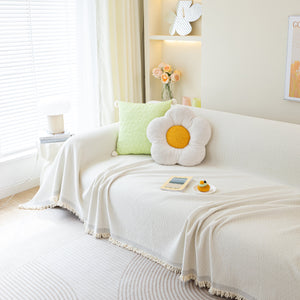 Chenille Large Throw Couch Cover Blanket with Water-Resistant for Futon, Loveseat, and L-Shaped Sofa