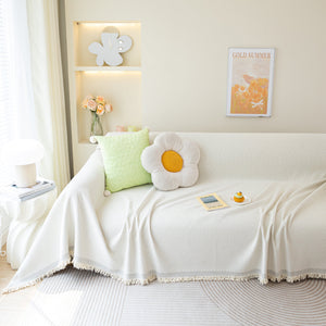 Chenille Large Throw Couch Cover Blanket with Water-Resistant for Futon, Loveseat, and L-Shaped Sofa