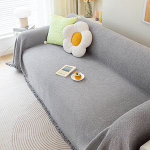 Chenille Large Throw Couch Cover Blanket with Water-Resistant for Futon, Loveseat, and L-Shaped Sofa