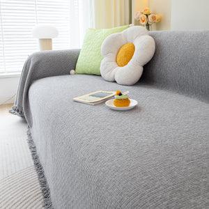 Chenille Large Throw Couch Cover Blanket with Water-Resistant for Futon, Loveseat, and L-Shaped Sofa