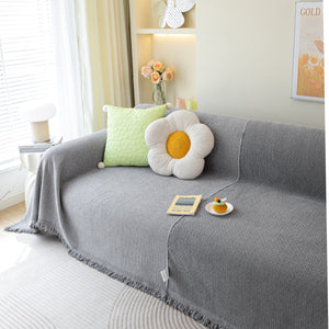 Chenille Large Throw Couch Cover Blanket with Water-Resistant for Futon, Loveseat, and L-Shaped Sofa