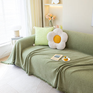 Chenille Large Throw Couch Cover Blanket with Water-Resistant for Futon, Loveseat, and L-Shaped Sofa