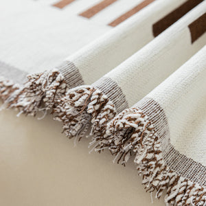 Boho Stripe Sectional Couch Cover Soft Chenille Sofa Slipcovers Blanket on The Sofa for Living Room