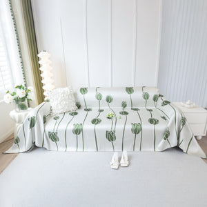 Cozy Cooling Tulip Sofa Throw Covers, Decorative & Breathable Couch Cover, Elegant Couch Protector