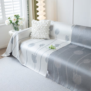 Cozy Cooling Tulip Sofa Throw Covers, Decorative & Breathable Couch Cover, Elegant Couch Protector