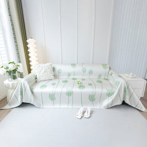 Cozy Cooling Tulip Sofa Throw Covers, Decorative & Breathable Couch Cover, Elegant Couch Protector