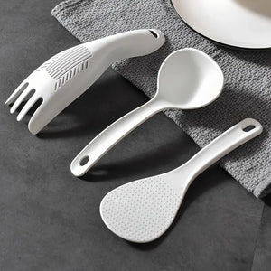 Plastic Kitchen Utensils Set: Rice Colander & Spoons