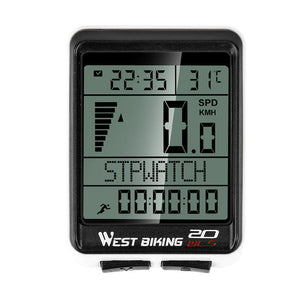 Bicycle Computer Road Bike Table Light Wired Wireless Waterproof Luminous Speedometer Waterproof Cycling Odometer Smart Sensor Auto Wake-Up Multi-Function Bicycle Speed Tracker With LCD Backlight Display