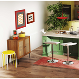 5-Piece Kitchen & Dining Bundle: Adjustable Bar Stools (Set of 2) + Stackable Stools (Set of 6) + Rattan Storage Sideboard
