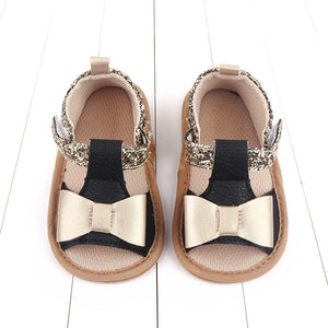 Baby Kids Girl Sandals Pre Walker Newborn PU Leather Soft Sole Shoes Bowknot Girls Shoes