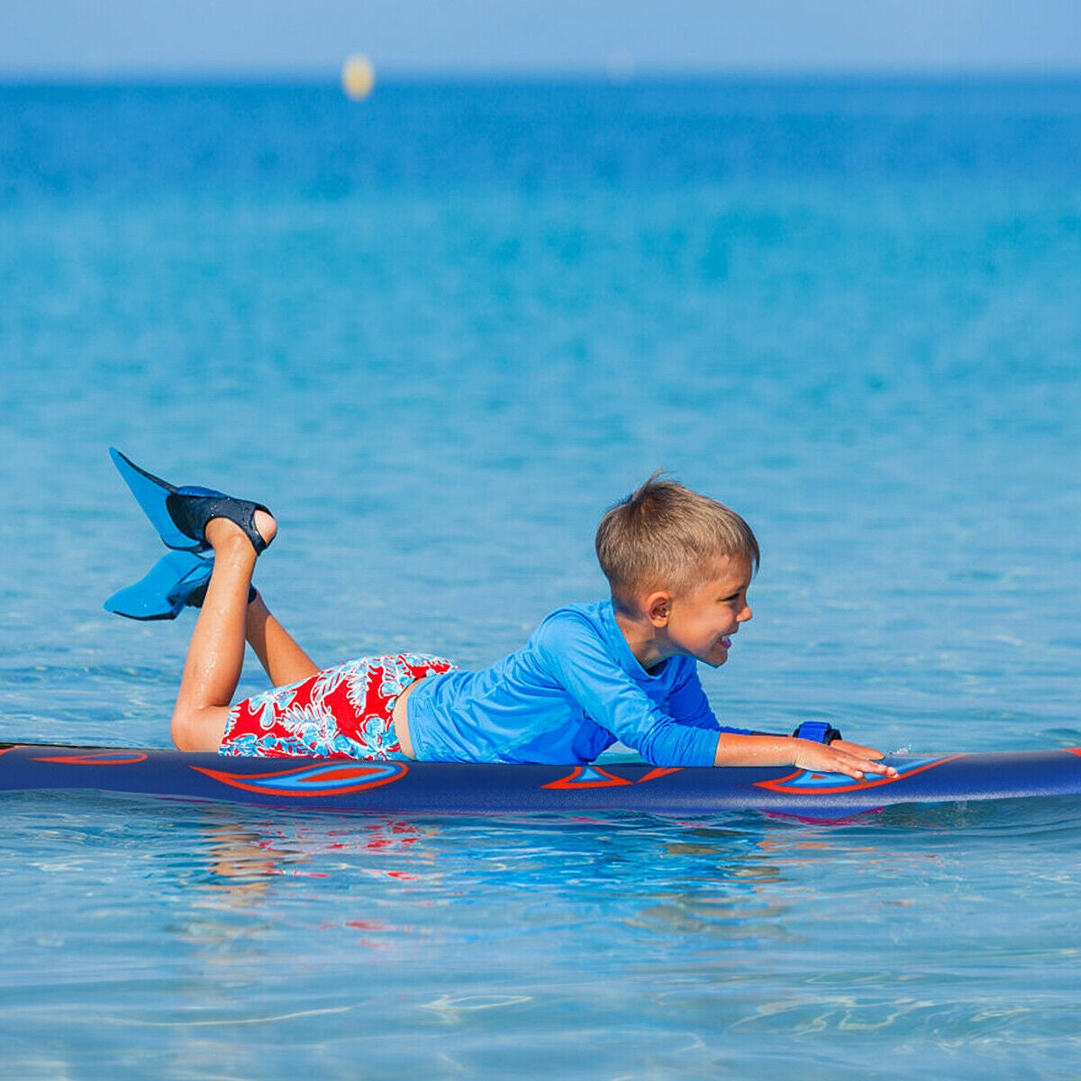6 Feet Surfboard with 3 Detachable Fins-White