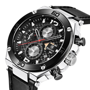 Luxury Sport Mens Watches Quartz Stylish Wrist Watch For Men Chronograph Waterproof and Scratch Resistant