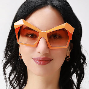 Oversized Square Cateye Polarized Sunglasses Big Trendy Style Fashionable Personality Big Frame Sunglasses New Fashionable & Popular Street Style Sunglasses For Women