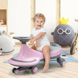 Wiggle Car Ride-on Toy with Flashing Wheels-Blue