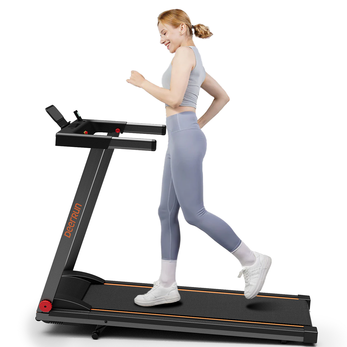 DeerRun A1 Series 6% Incline Foldable Treadmill——Upgraded Chip & NFC Support | 300Lbs-350Lbs, 7.5mph-10mph
