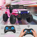 12V Kids Ride-on Jeep Car with 2.4 G Remote Control-Black & Green