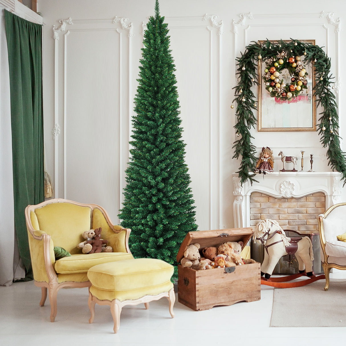 PVC Artificial Slim Pencil Christmas Tree-5 Feet