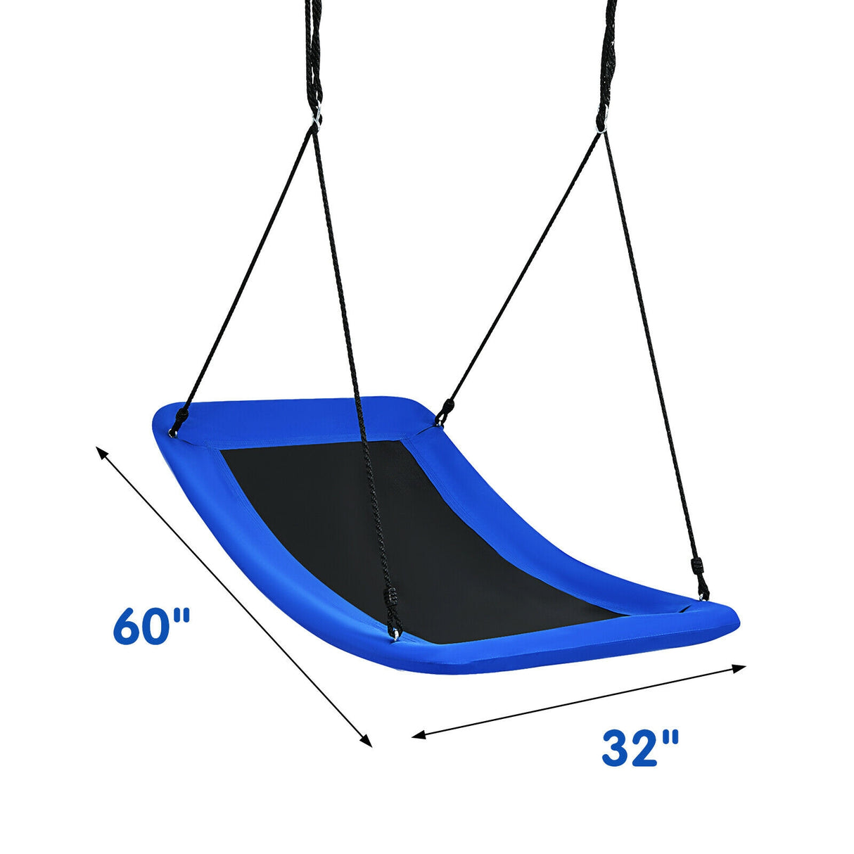 700lb Giant 60 Inch Platform Tree Swing for Kids and Adults-Multicolor