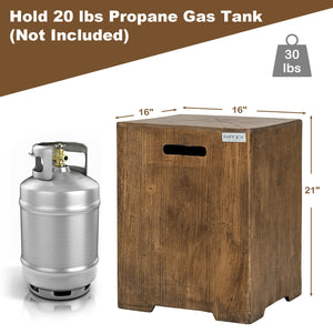 16 Inch Outdoor Hideaway Table Cover for Standard 20 LBS Propane Tank-B