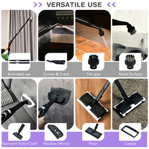 2000W Heavy Duty Multi-purpose Steam Cleaner Mop with Detachable Handheld Unit-Purple