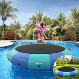15 Feet Inflatable Splash Padded Water Bouncer Trampoline-Yellow