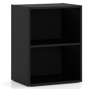 2-Layer Multifunctional Furniture Display Cabinet with Large Capacity Storage Space-Black