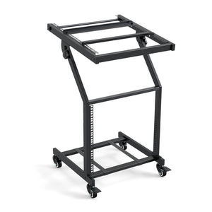 2 Layer Professional Audio Rack Mount with Adjustable Crossbars
