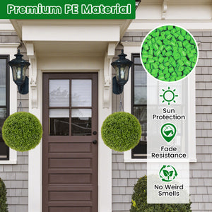 2 PCS 20 Inch Artificial Plant Boxwood Topiary Ball-M