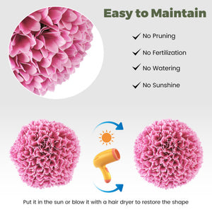 2 Pieces Artificial Plant Topiary Balls Faux Boxwood Decorative Balls-Pink