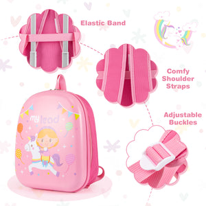2 PCS Kid Luggage Set With Spinner Wheels for Children Boys Girls-Pink