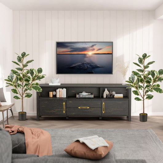 2 Pack 4.3 Feet Tall Artificial Bird of Paradise Plant Fake Banana Leaf-Green