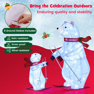 44" Animated Christmas Reindeer Pre-lit Skiing Deer Decoration