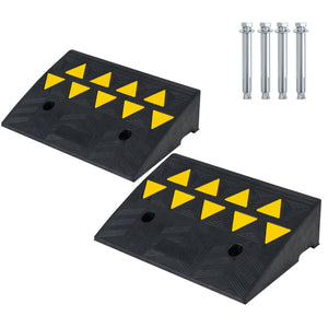2 Pcs Driveway Threshold Ramps with 5/6 Inch Rise for Medium Trucks-S