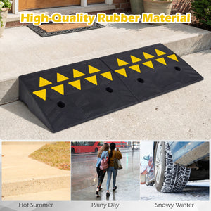 2 Pcs Driveway Threshold Ramps with 5/6 Inch Rise for Medium Trucks-S