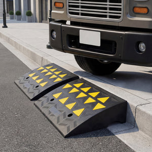 2 Pcs Driveway Threshold Ramps with 5/6 Inch Rise for Medium Trucks-M
