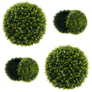 2 Pieces 18/22 Inches Indoor Outdoor Faux Decorative Balls for Patio Garden Front Door Balcony and Backyard-M