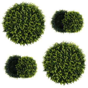 2 Pieces 18/22 Inches Indoor Outdoor Faux Decorative Balls for Patio Garden Front Door Balcony and Backyard-S