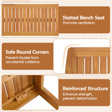Acacia Wood Outdoor 48" Long Patio Dining Bench-2 Pieces