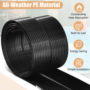2 Pieces 10/16.4/20 Feet Weatherproof Solar Swimming Pool Heating System-M