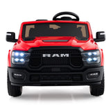 2 Seater 24V Ride on Toy for Big Kids Licensed Ram Truck with Remote and Music-Red