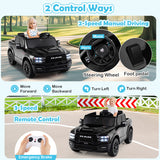 2 Seater 24V Ride on Toy for Big Kids Licensed Ram Truck with Remote and Music-Black