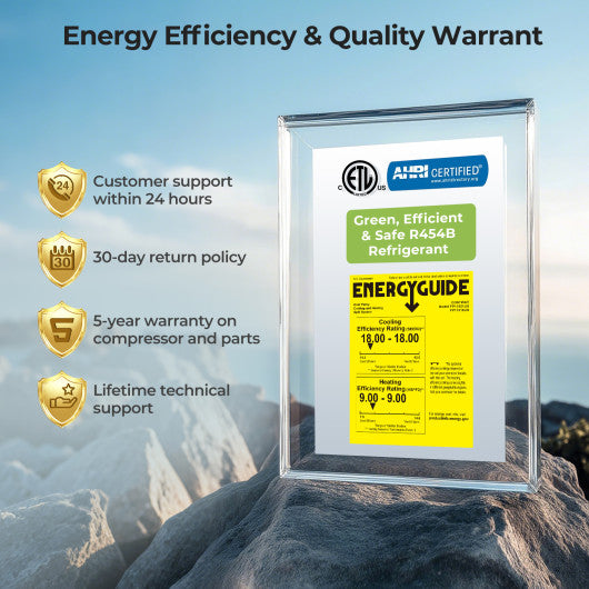 2 Ton 18 SEER2 High-Performance Heat Pump System (Operates down to 5 °F)