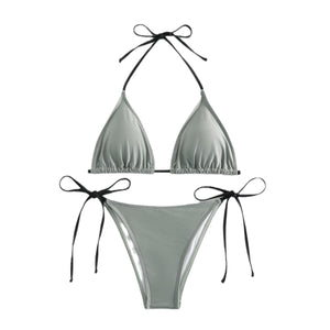 Swimwear Women Bandage Women Triangle Bathing Suits 2 Pieces Bikini Bowknot Swimsuit Bikini Set Swimwear Bikini Sets Bikinis Bathing Suit Push Up Swimsuit Summer Beachwear