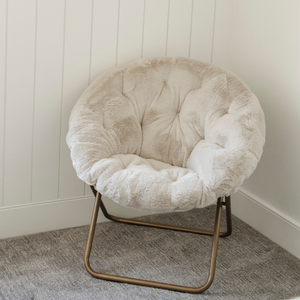 Saucer Chair Kids Chair with Faux Fur Cover